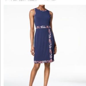 Michael Kors Border Print Faux Wrap Dress